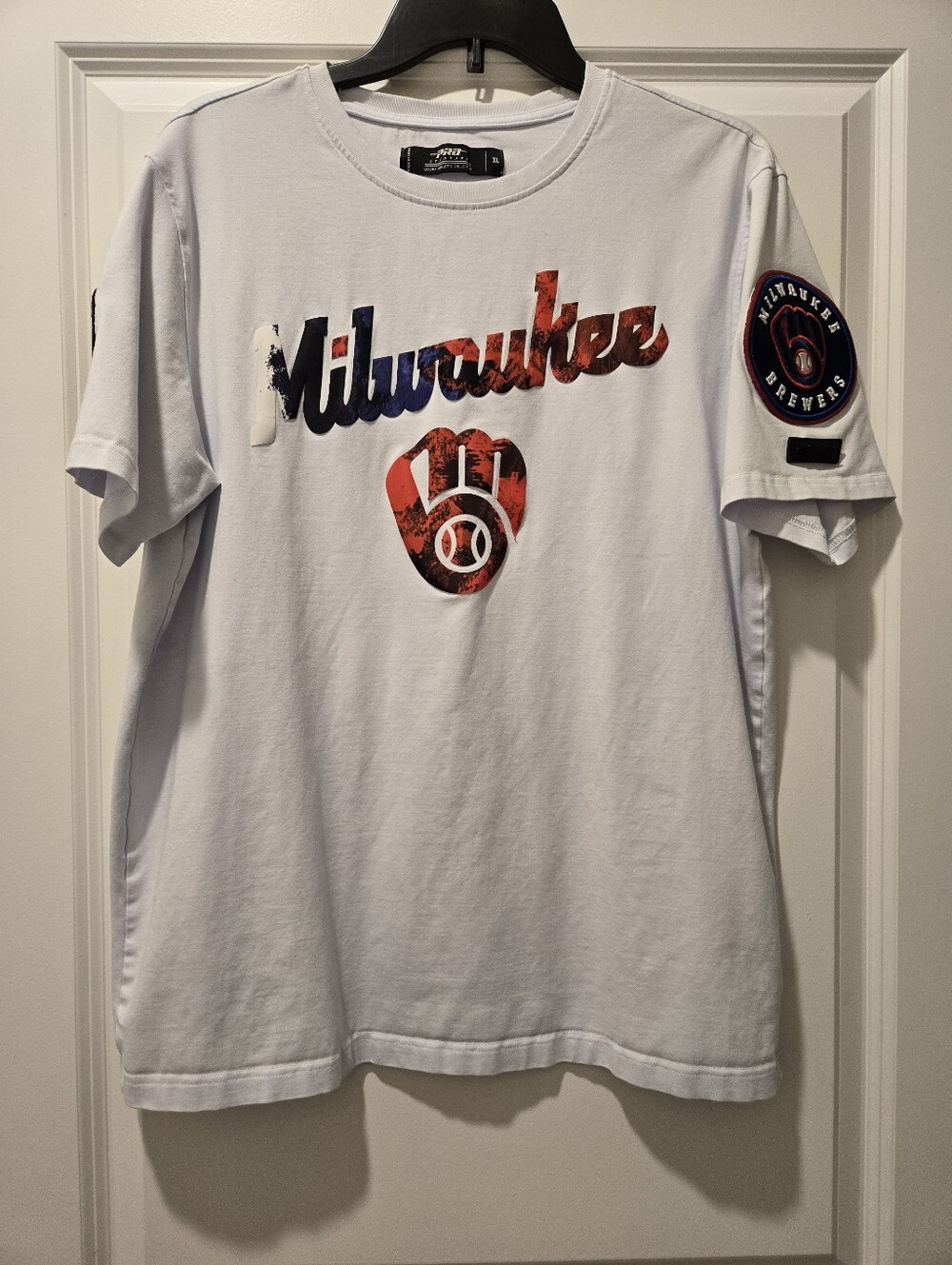 Milwaukee Brewers MLB Pro Standard Patriotic Red, White & Blue T-Shirt - Size XL